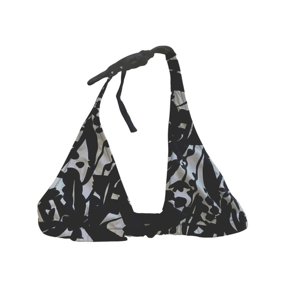 BCBG Other - BCBG Black/White Triangle Halter Top Bikini Swim - Elegant Beachwear - Size M